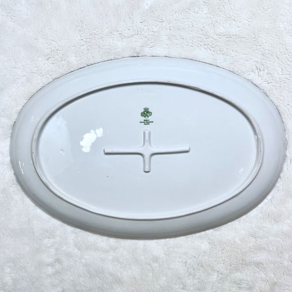 Lot of 3 Vintage JL Menau Graf Von Henneberg Floral Oval Platter Plate Germany - Picture 5 of 6